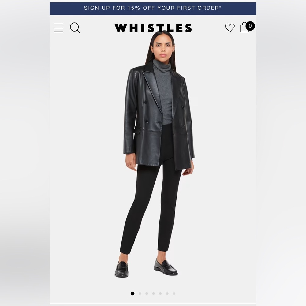 Whistles Black Super Stretch Pants